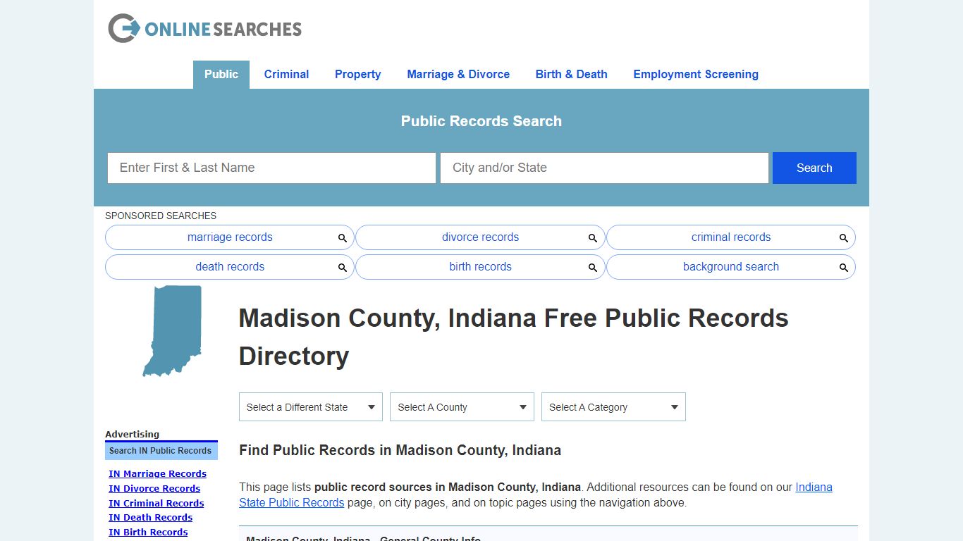 Madison County, Indiana Public Records Directory